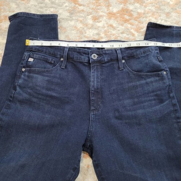 đź‘• ANTHROPOLOGIE AG The Stevie High-Rise Skinny Ankle Dark Wash Jeans - Size 31R - Picture 6 of 10